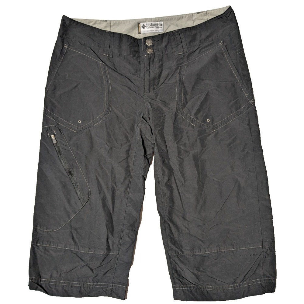 COLUMBIA TITANIUM Tactel Nylon Blend Women‎ 10 Black  Capri Pants